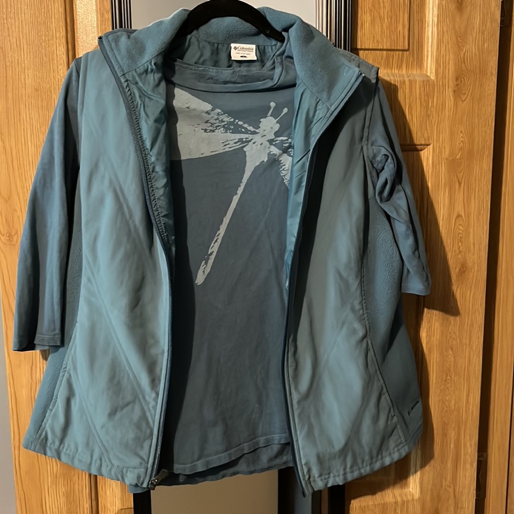 Women’s Blue Columbia Shirt/Vest Set Size Large